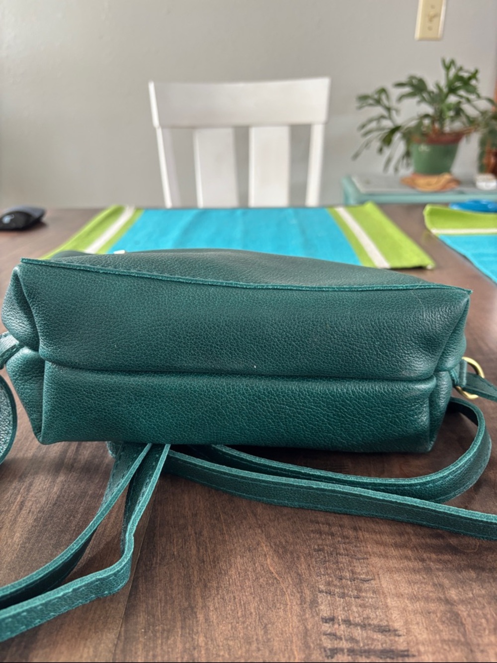 Portland Leather Sea Glass (Teal Green) Leather Mini (small) Backpack - Picture 5 of 11